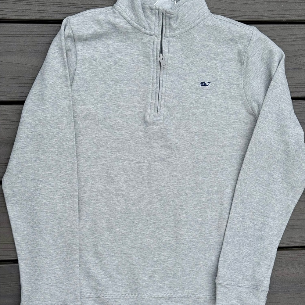 Boys Vineyard Vines Gray 1/4 Zip Saltwater Pullover